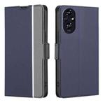 For Honor 200 5G Twill Texture Side Button Leather Phone Case(Blue)