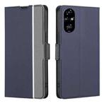 For Honor 200 Pro 5G Twill Texture Side Button Leather Phone Case(Blue)