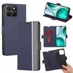 For Honor X8c 4G Twill Texture Side Button Leather Phone Case(Blue)