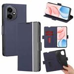 For Honor 400 Global 156.5mm Twill Texture Side Button Leather Phone Case(Blue)