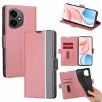 For Honor 400 Global 156.5mm Twill Texture Side Button Leather Phone Case(Pink)