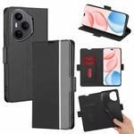 For Honor 400 Pro Global 160.8mm Twill Texture Side Button Leather Phone Case(Black)