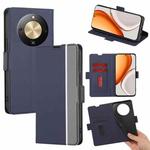 For Honor X70 5G Twill Texture Side Button Leather Phone Case(Blue)