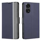 For ZTE Anshin Family Twill Texture Side Button Leather Phone Case(Blue)