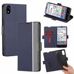 For ZTE Kantan Sumaho 4 A402ZT Twill Texture Side Button Leather Phone Case(Blue)