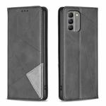 For Nokia G310 Rhombus Texture Magnetic Leather Phone Case(Black)