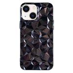 For iPhone 14 Electroplating Honeycomb Edged TPU Phone Case(Black)