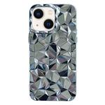 For iPhone 14 Electroplating Honeycomb Edged TPU Phone Case(Silver)