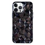 For iPhone 14 Pro Max Electroplating Honeycomb Edged TPU Phone Case(Black)