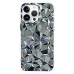 For iPhone 14 Pro Max Electroplating Honeycomb Edged TPU Phone Case(Silver)