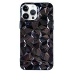 For iPhone 13 Pro Max Electroplating Honeycomb Edged TPU Phone Case(Black)