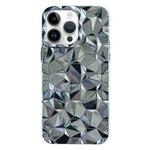 For iPhone 13 Pro Max Electroplating Honeycomb Edged TPU Phone Case(Silver)
