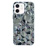 For iPhone 12 Electroplating Honeycomb Edged TPU Phone Case(Silver)