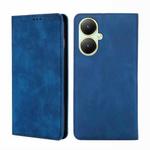 For vivo Y35+ 5G Skin Feel Magnetic Leather Phone Case(Blue)