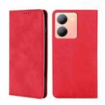 For vivo Y78 5G Skin Feel Magnetic Leather Phone Case(Red)