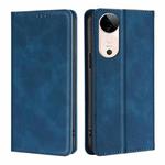 For vivo S19 Skin Feel Magnetic Leather Phone Case(Blue)