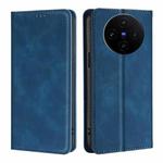 For vivo X100s Skin Feel Magnetic Leather Phone Case(Blue)