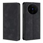 For vivo X100s Skin Feel Magnetic Leather Phone Case(Black)