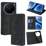 For vivo X200 Pro 5G Skin Feel Magnetic Leather Phone Case(Black)
