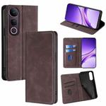For vivo V50 Lite 5G Skin Feel Magnetic Leather Phone Case(Dark Brown)