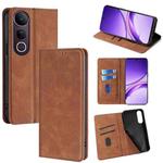 For vivo V50 Lite 5G Skin Feel Magnetic Leather Phone Case(Light Brown)