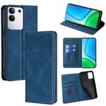 For vivo Y29 4G Global Skin Feel Magnetic Leather Phone Case(Blue)