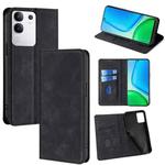 For vivo Y29 4G Global Skin Feel Magnetic Leather Phone Case(Black)
