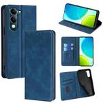 For vivo Y29s 5G / Y04 4G Skin Feel Magnetic Leather Phone Case(Blue)