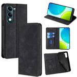 For vivo Y29s 5G / Y04 4G Skin Feel Magnetic Leather Phone Case(Black)