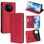 For vivo X200s 5G Skin Feel Magnetic Leather Phone Case(Red)