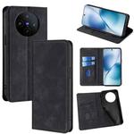 For vivo X200s 5G Skin Feel Magnetic Leather Phone Case(Black)