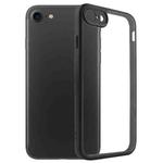 For iPhone SE 2022 / 2020 / 8 / 7 Frosted TPU + Transparent PC Phone Case(Black)