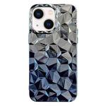 For iPhone 14 Electroplating Honeycomb Edged TPU Gradient Phone Case(Blue)