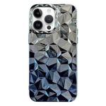For iPhone 14 Pro Electroplating Honeycomb Edged TPU Gradient Phone Case(Blue)