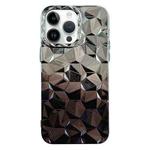 For iPhone 12 Pro Electroplating Honeycomb Edged TPU Gradient Phone Case(Black)