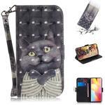 For Xiaomi Mi Note 10 Lite 3D Painted Pattern Magnetic Attraction Horizontal Flip Leather Case with Holder & Card Slot & Wallet & Lanyard(Embrace Cat)