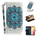 For Xiaomi Mi Note 10 Lite 3D Painted Pattern Magnetic Attraction Horizontal Flip Leather Case with Holder & Card Slot & Wallet & Lanyard(Peacock Wreath)