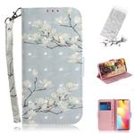 For Xiaomi Mi Note 10 Lite 3D Painted Pattern Magnetic Attraction Horizontal Flip Leather Case with Holder & Card Slot & Wallet & Lanyard(Magnolia)