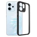 For OPPO Reno14 F 5G Global Frosted TPU + Transparent PC Phone Case(Black)
