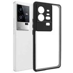 For vivo iQOO 11 Pro Frosted TPU + Transparent PC Phone Case(Black)