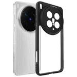 For vivo X200 Ultra Frosted TPU + Transparent PC Phone Case(Black)
