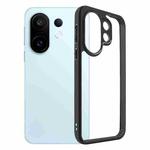 For vivo S30 Pro mini Frosted TPU + Transparent PC Phone Case(Black)