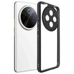 For vivo Y300 Pro Frosted TPU + Transparent PC Phone Case(Black)