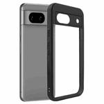 For Google Pixel 8a Frosted TPU + Transparent PC Phone Case(Black)