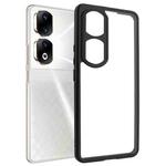 For Honor 90 Pro Frosted TPU + Transparent PC Phone Case(Black)