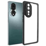 For Honor 80 Frosted TPU + Transparent PC Phone Case(Black)