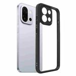 For OnePlus 13T Frosted TPU + Transparent PC Phone Case(Black)