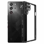 For ZTE nubia Red Magic 10 Pro / 10 Pro+ Frosted TPU + Transparent PC Phone Case(Black)