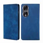 For Honor 90 5G Skin Feel Magnetic Leather Phone Case(Blue)