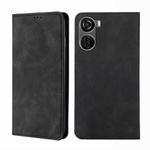 For ZTE Axon 40 Lite Skin Feel Magnetic Leather Phone Case(Black)
